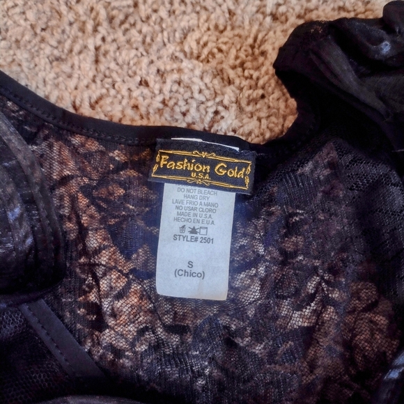 Fashion Gold Black Dress size Small - Picture 3 of 5